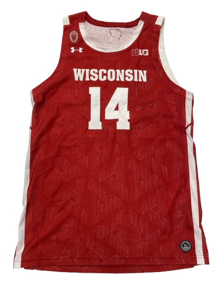 Carter Gilmore Wisconsin Basketball 2022 Game Worn Jersey (Size XL)