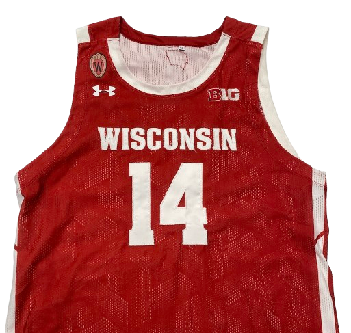 Carter Gilmore Wisconsin Basketball 2022 Game Worn Jersey (Size XL)