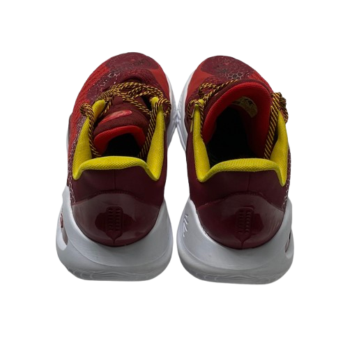 Carter Gilmore Wisconsin Basketball Team Issued Signed & Inscribed Game Worn Shoes (Size 14)