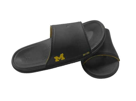 Micah Davis Michigan Football Player Exclusive Jordan Slides (Size 14)
