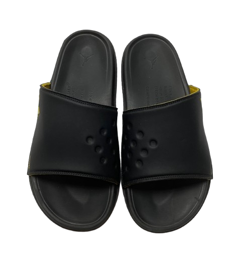 Micah Davis Michigan Football Player Exclusive Jordan Slides (Size 14)