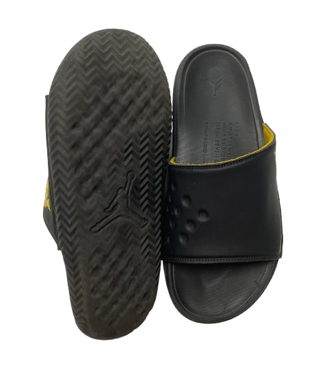 Micah Davis Michigan Football Player Exclusive Jordan Slides (Size 14)