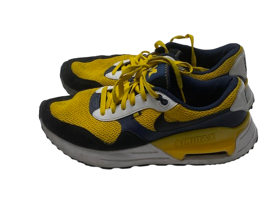 Micah Davis Michigan Football Team Issued "Nike Air Max SYSTM Michigan" Shoes (Size 12)