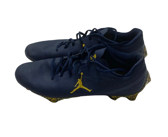 Micah Davis Michigan Football Player Exclusive Jordan Cleats (Size 12)