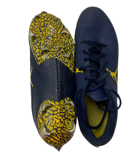 Micah Davis Michigan Football Player Exclusive Jordan Cleats (Size 12)