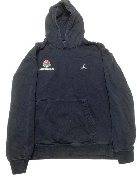 Micah Davis Michigan Football Player Exclusive 2024 Rose Bowl Travel Sweatshirt (Size L) *EXTREMELY RARE*