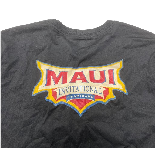 Ethan Morton Purdue Basketball Player Exclusive "2023 Maui Invitational" Champions Workout Shirt (Size XLT)