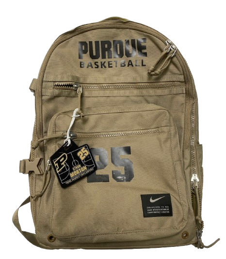 Ethan Morton Purdue Basketball Player Exclusive Travel Backpack with Number & Player Travel Tag