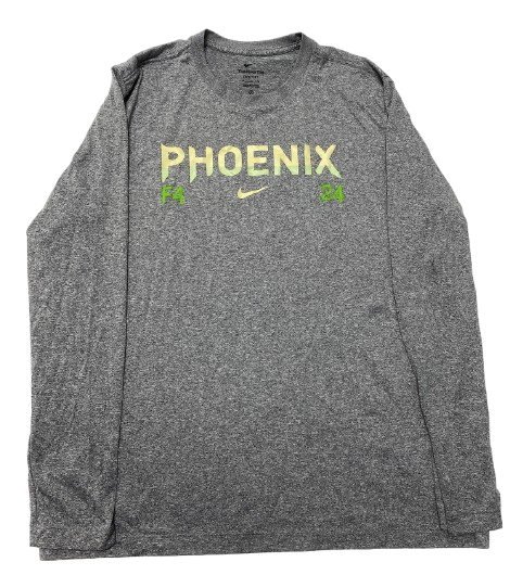 Ethan Morton Purdue Basketball Team Issued "2024 Final Four Phoenix" Long Sleeve Shirt (Size XL)
