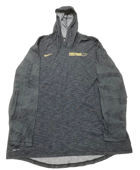 Ethan Morton Purdue Basketball Team Issued Performance Hoodie (Size XXL)