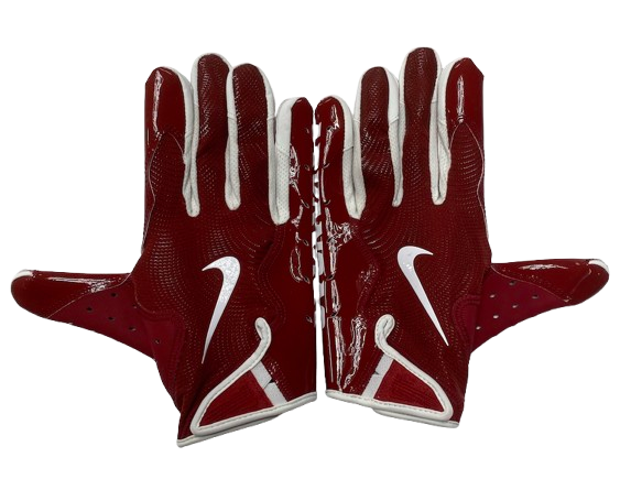 Jordan Anthony Arkansas Football Player Exclusive Gloves (Size XL)