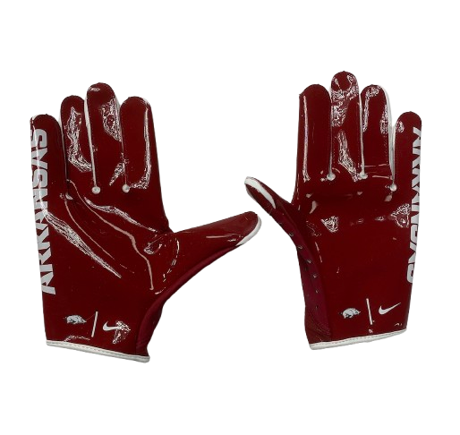 Jordan Anthony Arkansas Football Player Exclusive Gloves (Size XL)