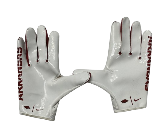 Jordan Anthony Arkansas Football Player Exclusive Gloves (Size XL)