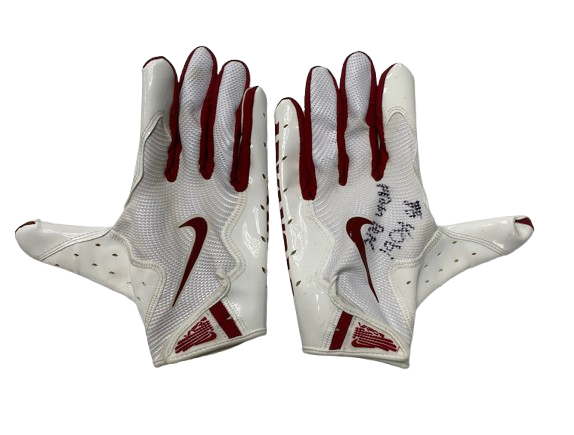 Jordan Anthony Arkansas Football Player Exclusive Gloves (Size XL)