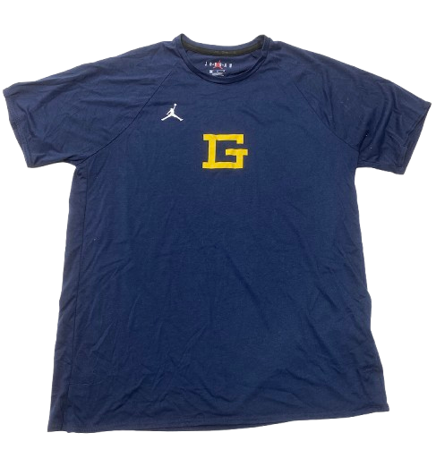 Micah Davis Michigan Football Player Exclusive "REMEMBERING HARDEN" Pre-Game Warm-Up Shirt (Size L)
