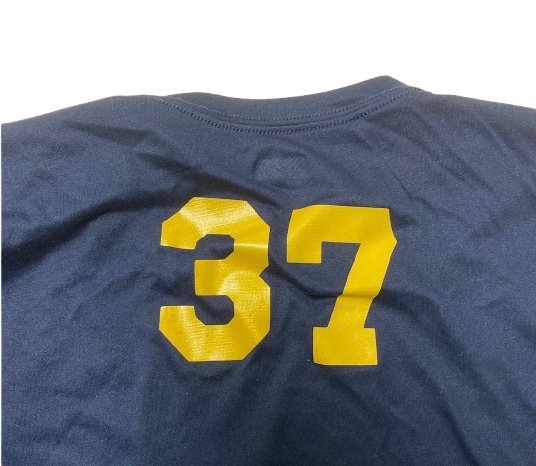 Micah Davis Michigan Football Player Exclusive Pre-Game Warm-Up Shirt with 