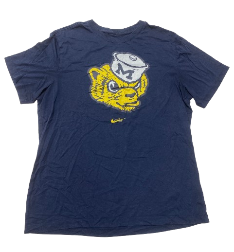 Micah Davis Michigan Football Team Issued Workout Shirt (Size L)