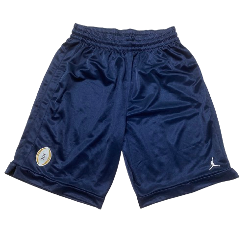 Micah Davis Michigan Football Player Exclusive College Football Playoffs Workout Shorts (Size M)