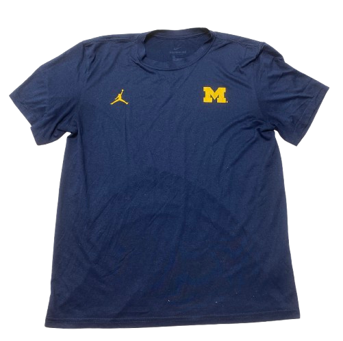 Micah Davis Michigan Football Team Issued Workout Shirt (Size L)
