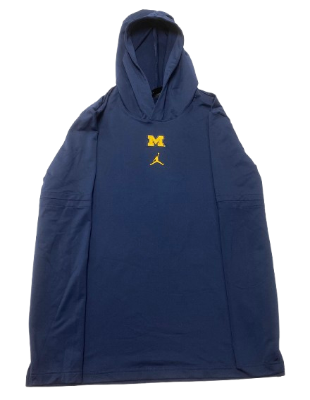 Micah Davis Michigan Football Team Issued Performance Hoodie (Size L)