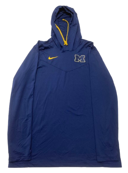 Micah Davis Michigan Football Team Issued Performance Hoodie (Size L)