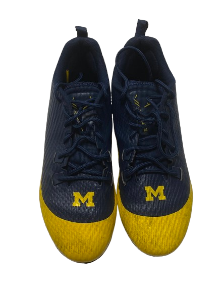 Micah Davis Michigan Football Player Exclusive Jordan Vapor Cleats (Size 11.5)