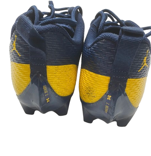 Micah Davis Michigan Football Player Exclusive Jordan Vapor Cleats (Size 11.5)