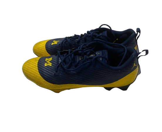 Micah Davis Michigan Football Player Exclusive Jordan Vapor Cleats (Size 11.5)