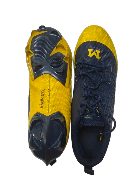 Micah Davis Michigan Football Player Exclusive Jordan Vapor Cleats (Size 11.5)