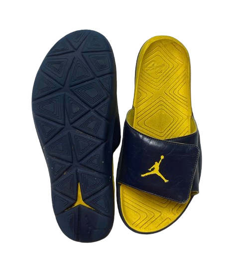 Micah Davis Michigan Football Player Exclusive Jordan Slides (Size 12)