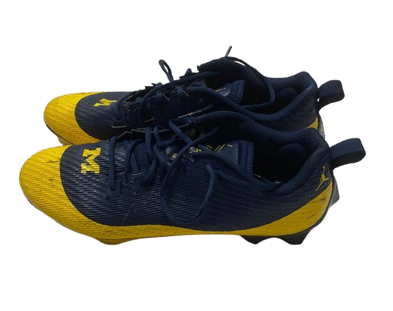 Micah Davis Michigan Football Player Exclusive Jordan Vapor Cleats (Size 12)