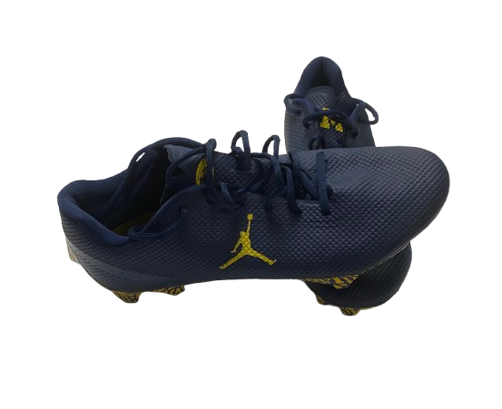 Micah Davis Michigan Football Player Exclusive Jordan Cleats (Size 10)
