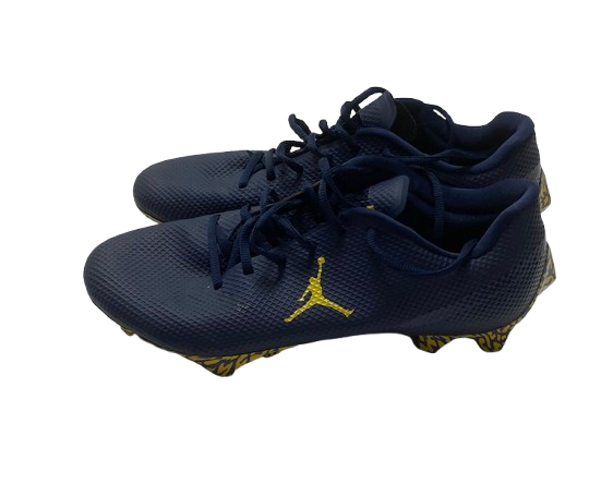Micah Davis Michigan Football Player Exclusive Jordan Cleats (Size 10)