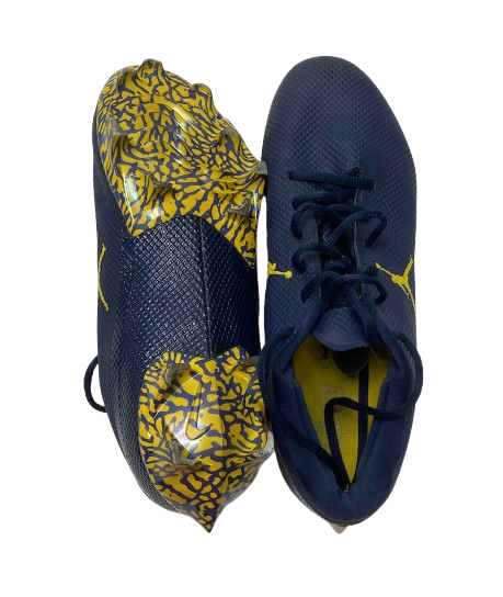 Micah Davis Michigan Football Player Exclusive Jordan Cleats (Size 10)