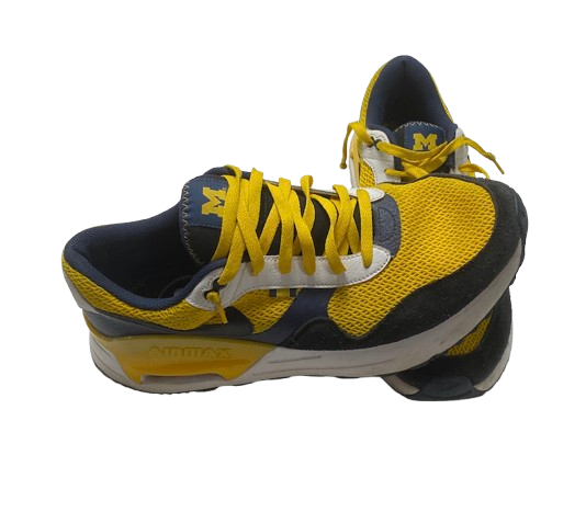 Micah Davis Michigan Football Team Issued "Nike Air Max SYSTM Michigan" Shoes (Size 12)