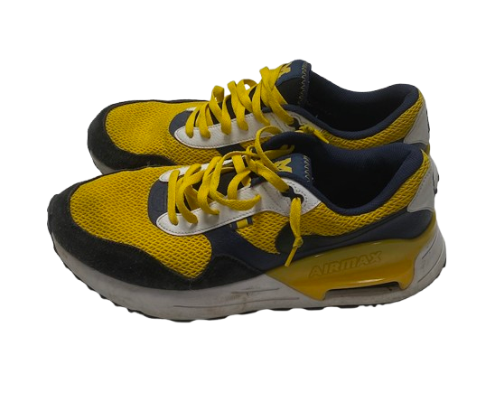 Micah Davis Michigan Football Team Issued "Nike Air Max SYSTM Michigan" Shoes (Size 12)
