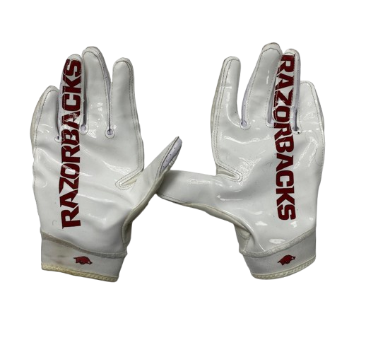 Jordan Anthony Arkansas Football Player Exclusive Gloves (Size L)