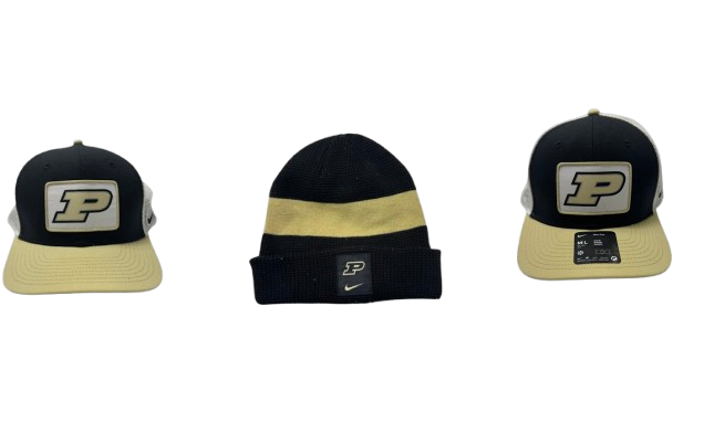 Raven Colvin Purdue Volleyball Team Issued Set of (3) Hats