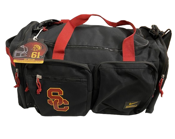 Joe Bryson USC Football Player Exclusive Travel Duffel Bag with Player Travel Tag
