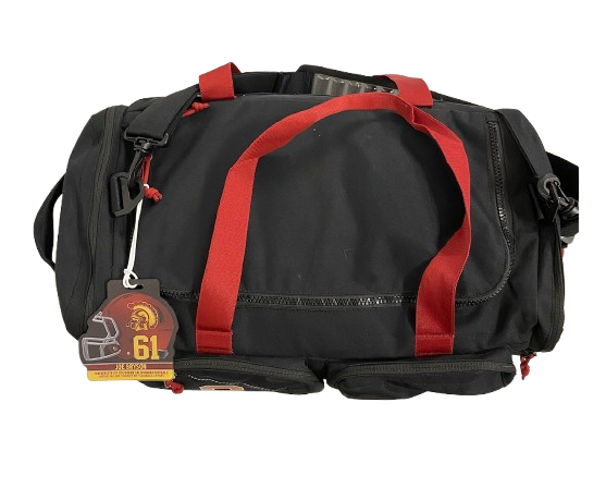 Joe Bryson USC Football Player Exclusive Travel Duffel Bag with Player Travel Tag