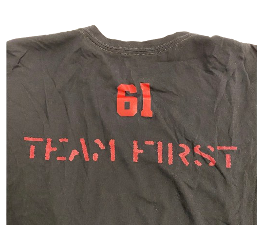 Joe Bryson USC Football Player Exclusive "TEAM FIRST" Strength & Conditioning Weight Room Workout Shirt with 