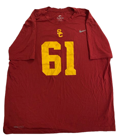 Joe Bryson USC Football Player Exclusive Workout Shirt with 