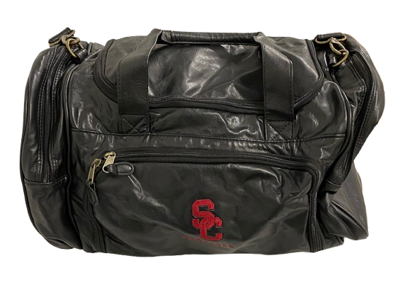 Joe Bryson USC Football Player Exclusive Leather Travel Duffel Bag
