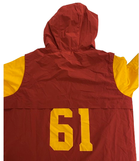 Joe Bryson USC Football Player Exclusive Pre-Game Warm-Up Quarter-Zip Jacket with 