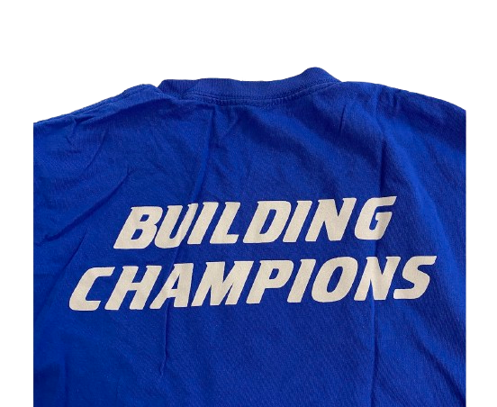 Eric Parnell Hofstra Basketball Player Exclusive "BUILDING CHAMPIONS" Workout Shirt (Size L)