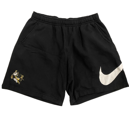 Brady Cook Missouri Football Player Exclusive Sweatshorts with Special Throwback Logo (Size L)