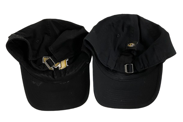Brady Cook Missouri Football Team Issued Set of (2) Hats