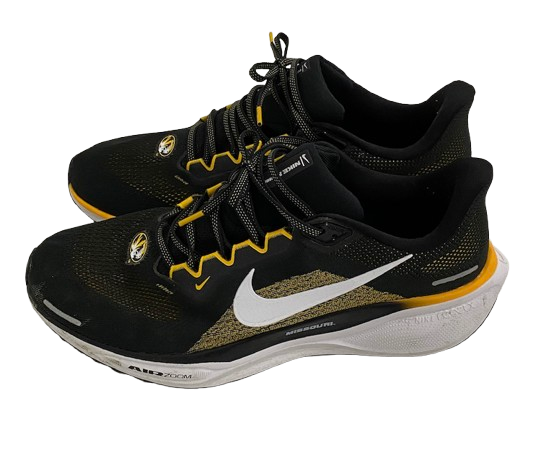 Brady Cook Missouri Football Team Issued Nike Air Zoom Pegasus 41 Shoes (Size 11.5)