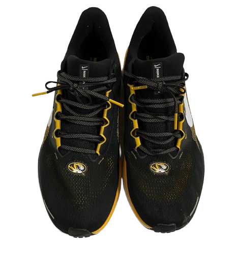 Brady Cook Missouri Football Team Issued Nike Air Zoom Pegasus 41 Shoes (Size 11.5)
