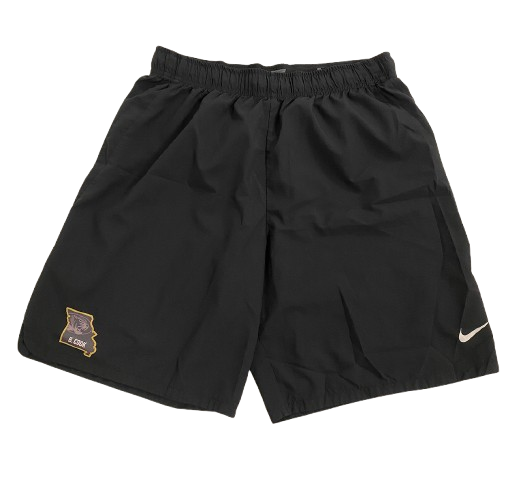 Brady Cook Missouri Football Player Exclusive Workout Shorts with Name (Size L)